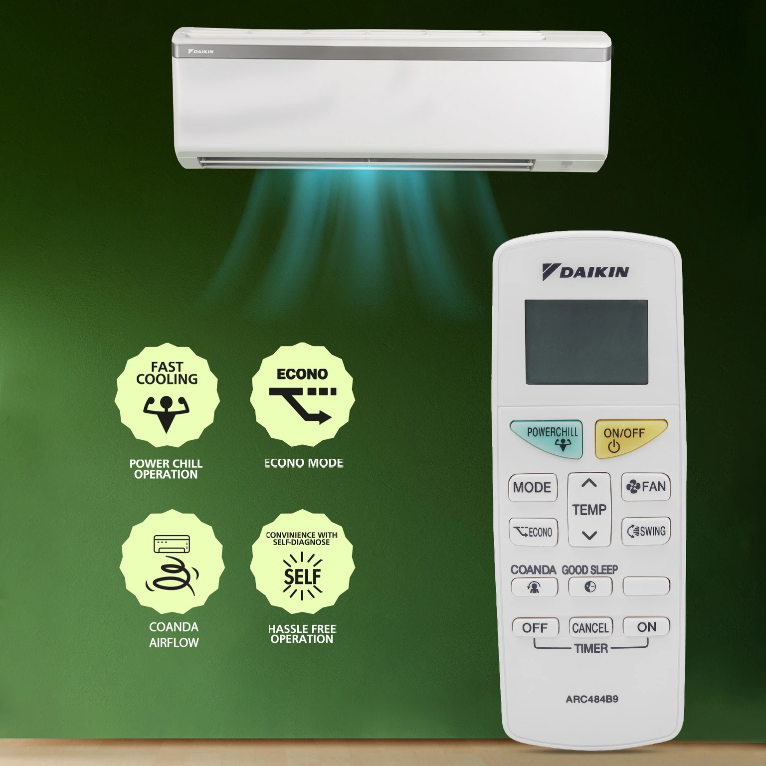 DAIKIN 2025 Model fixed speed (FTL35UV16W1/GTL35UV16W1) 3 Star view 4