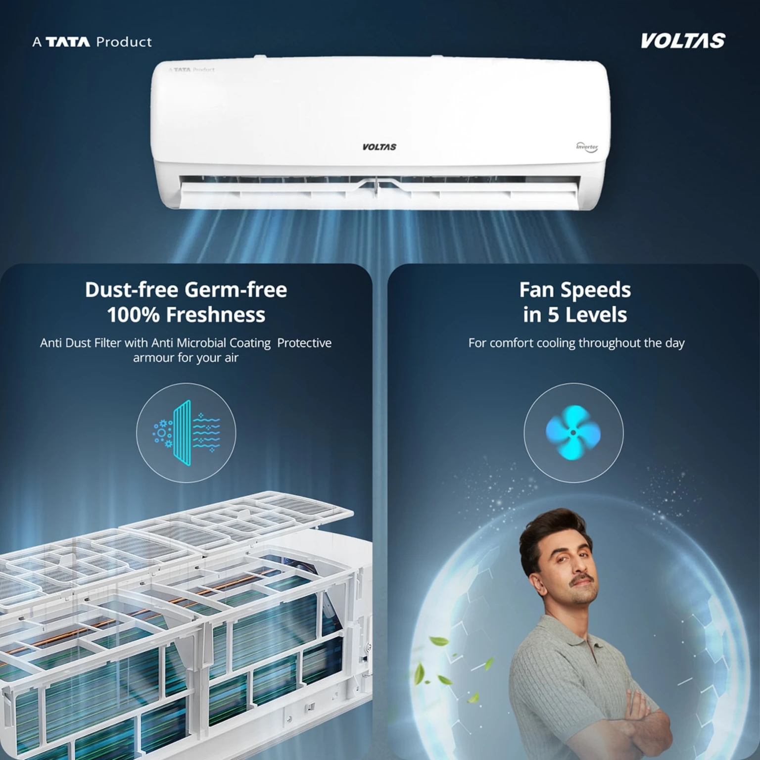 Voltas 1.5 Ton 2-Star Fixed Speed (Non-Inverter) AC 182 VECTRA view 5